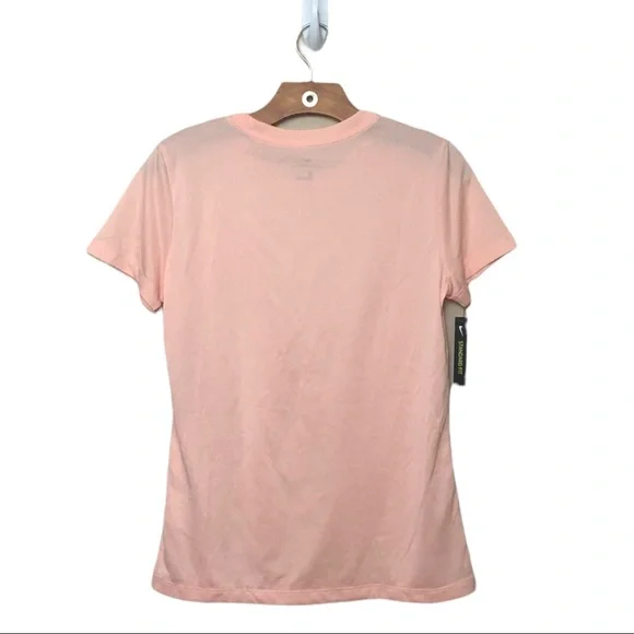Nike Women’s Dri-Fit Training Workout Rose/Peach Tee Size S Short Sleeve Tee - Picture 2 of 7